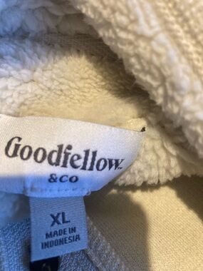 Goodfellow & Co Cream Sherpa-Lined Zip Sweater